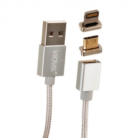 Cable magnético con conector Lightning / Micro USB CB420 VIDVIE