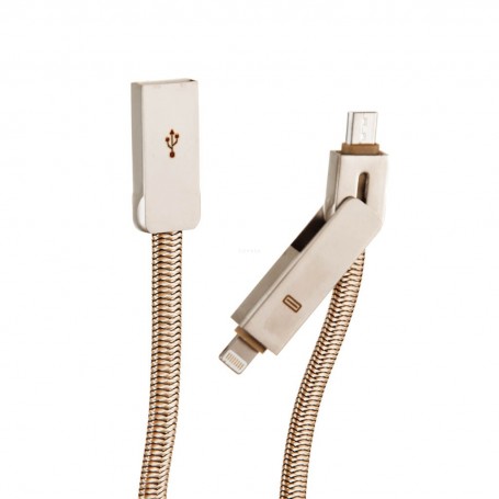 Cable 2 en 1 micro USB / Lightning LC87 LDNIO
