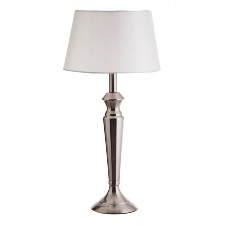 Lámpara Silver de mesa con pantalla redonda