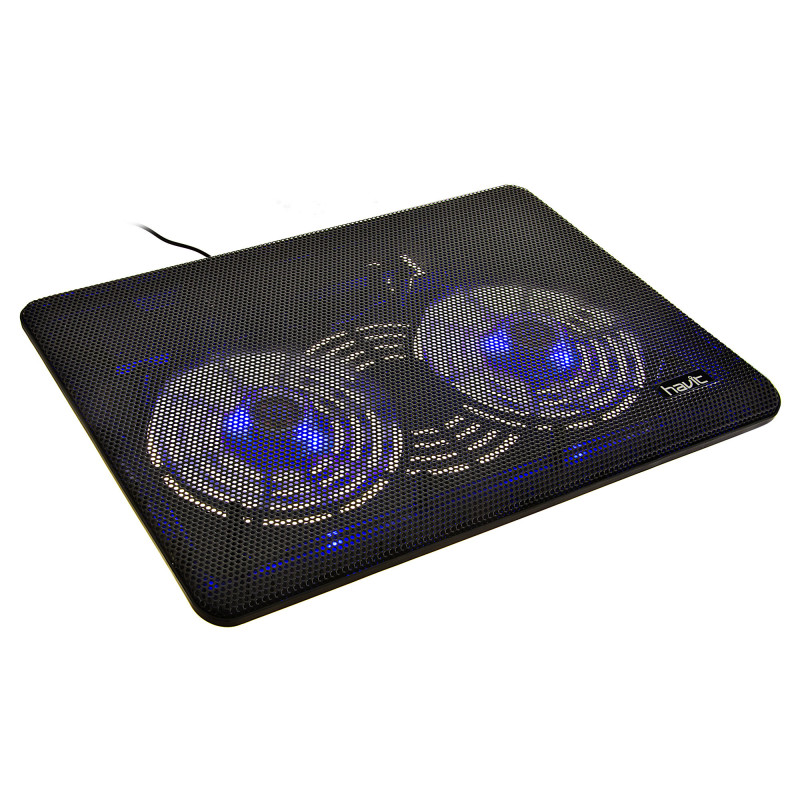 Cooling pad 2 ventiladores con luz LED HV-F2035 Havit