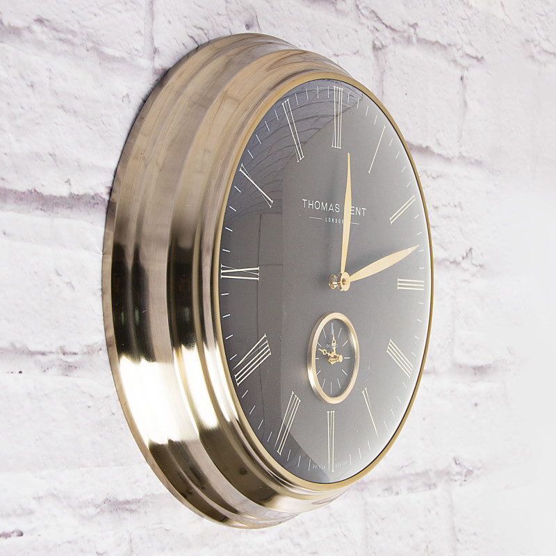 Reloj de pared Timekeeper Brass Black