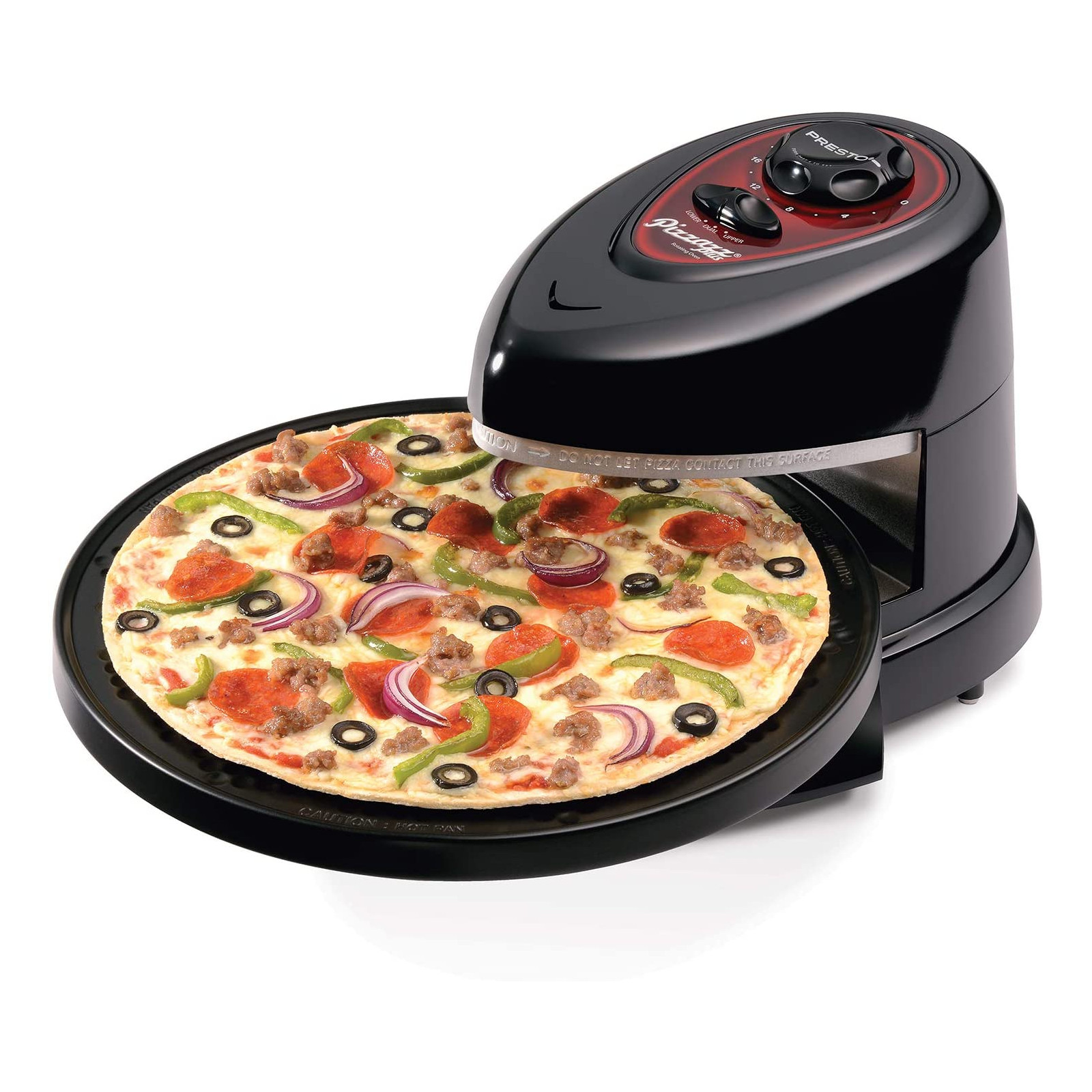 Horno giratorio para pizza con bandeja antiadherente 30cm Presto