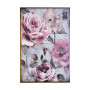 Cuadro con marco Flores Gris / Rosado Haus