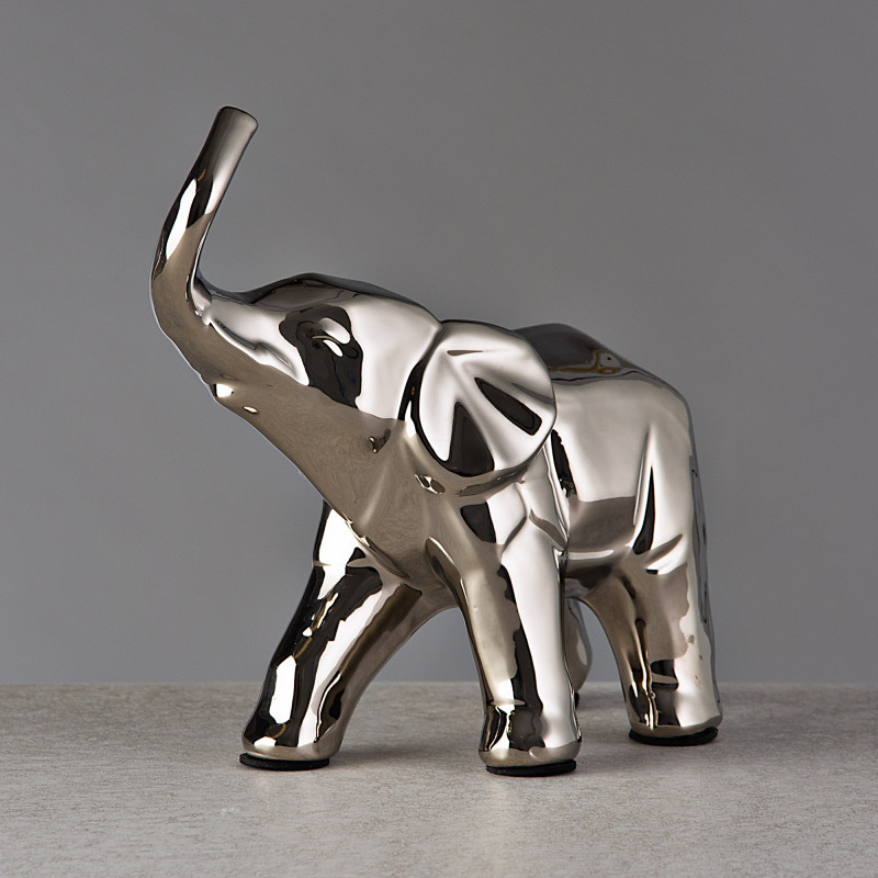 Escultura Elefante Plateado Vulcano Marrés