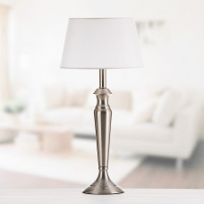 Lámpara de mesa Silver con pantalla redonda
