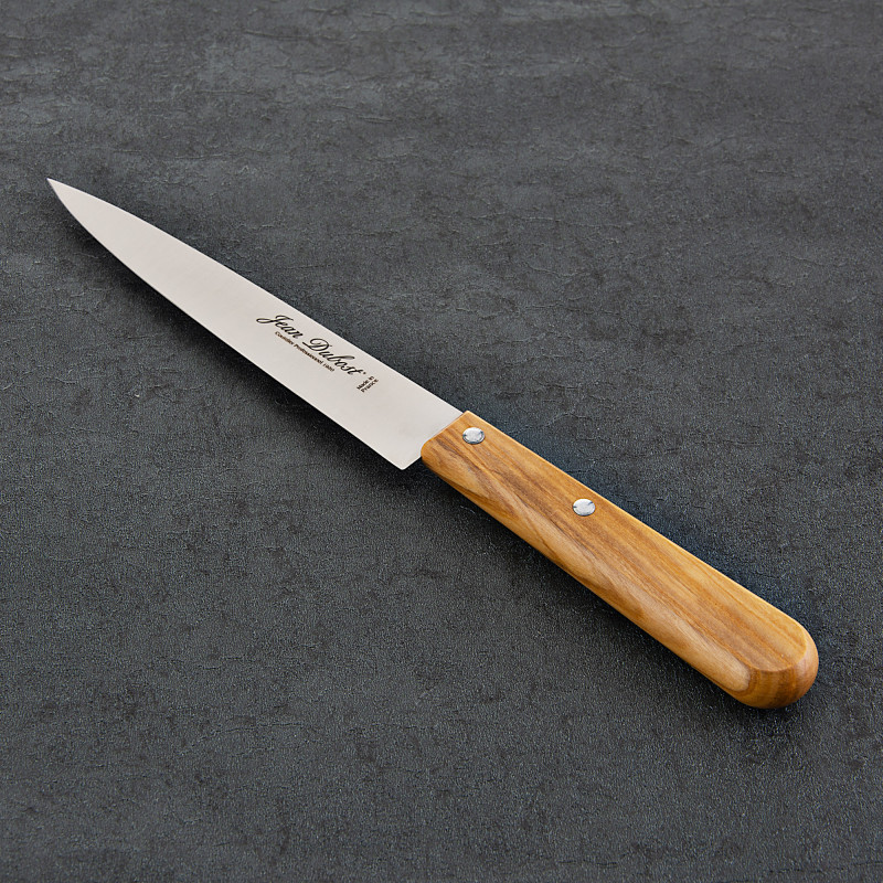 Cuchillo de Cocina 17cm de acero inoxidable con mango de madera natural Olivewood Jean Dubost