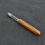 Cuchillo pelador de acero inoxidable con mango de madera natural Olivewood Jean Dubost
