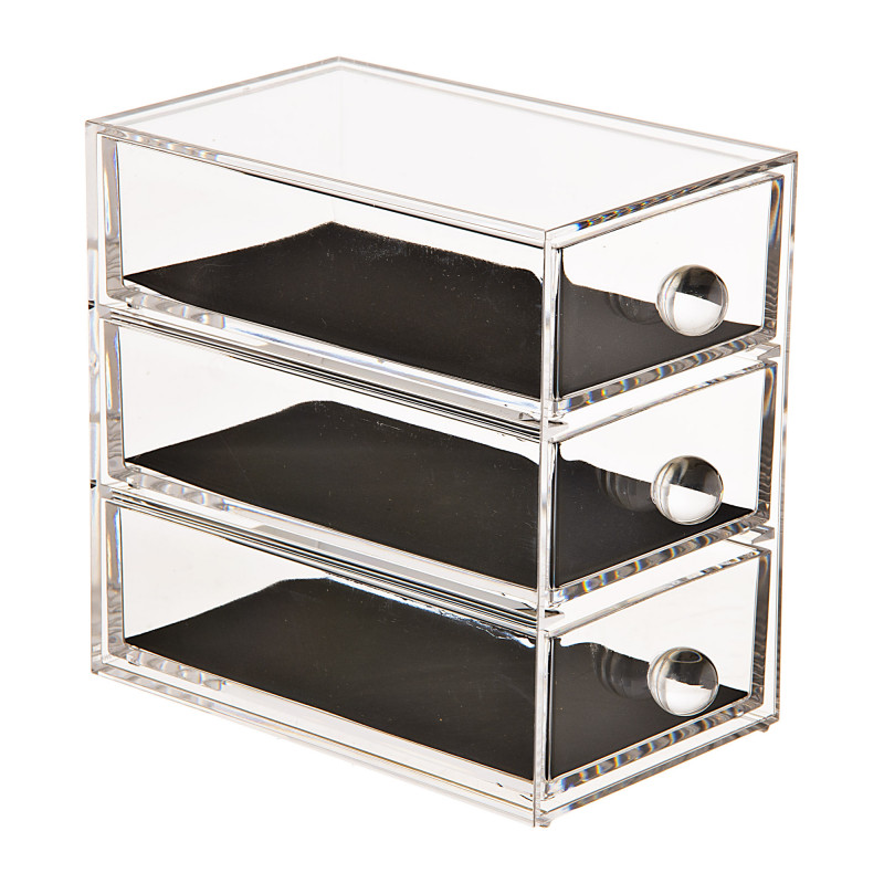 Sooyee Organizador de 3 cajones verticales transparentes para pendientes  (216 con capacidad para 108 pares), caja de almacenamiento para colgar joyas