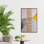 Cuadro con marco Abstracto Turquesa / Dorado Haus