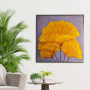 Cuadro con marco Flores Amarillo / Gris Haus