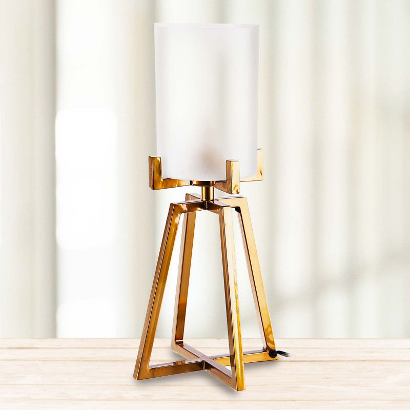 Lámpara de mesa con pantalla Frost / Dorado Haus