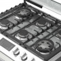 Whirlpool Cocina a gas 6 quemadores 2 quemadores Xpert Flamma / puerta horno derecha / pantalla digital 76cm Silver LWFR7410S