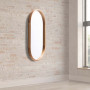 Espejo Ovalado con Marco de Madera Miel Haus