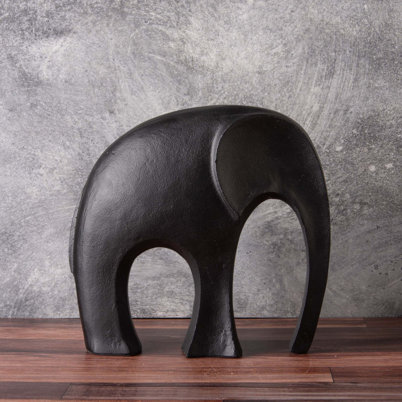 Figura Elefante Negro Haus