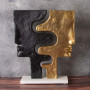 Escultura Caras Dorado / Negro Haus