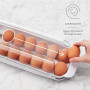 Organizador para huevos con ruedas Blanco / Clear YouCopia