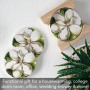 Posavasos redondos absorbentes de cerámica con base 5 piezas Magnolia