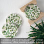 Posavasos redondos absorbentes de cerámica con base 5 piezas Eucaliptos