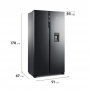 Electrolux Refrigerador Side by Side Inverter Grafito 529L ERSA53K6HVB