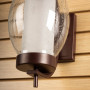 Lámpara Exterior Mediana de Pared Café / Clear