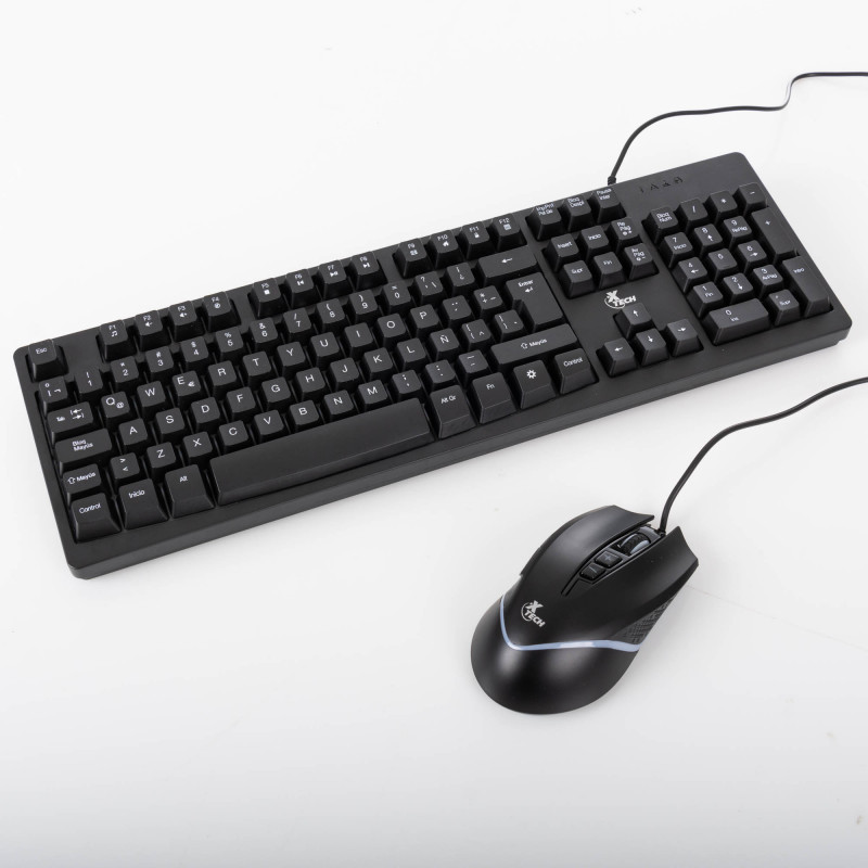 XTech Teclado / Mouse Alámbricos Gaming con Luz LED XTK-530S