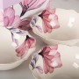 Juego de 6 Platos Cereal de Porcelana Flor Romantic Blanco / Rosa Haus