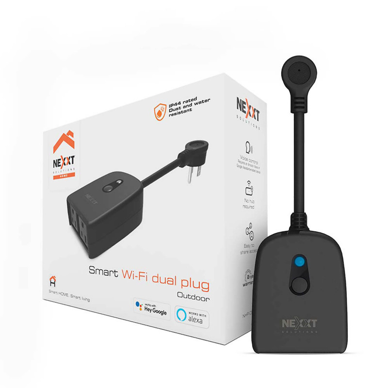 Nexxt Enchufe Wi-Fi para Exterior NHP-O610 Smart Home Activación por Voz