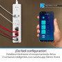 Steren Regleta Smart Home SHOME-300 con 1 Conector Normal / 3 Contactos Wi-Fi / 3 USB