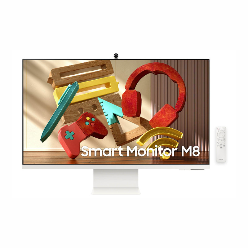 Samsung Monitor Smart UHD 4K UHD con Streaming TV y Cámara Slim 32" LS32BM801UNXGO