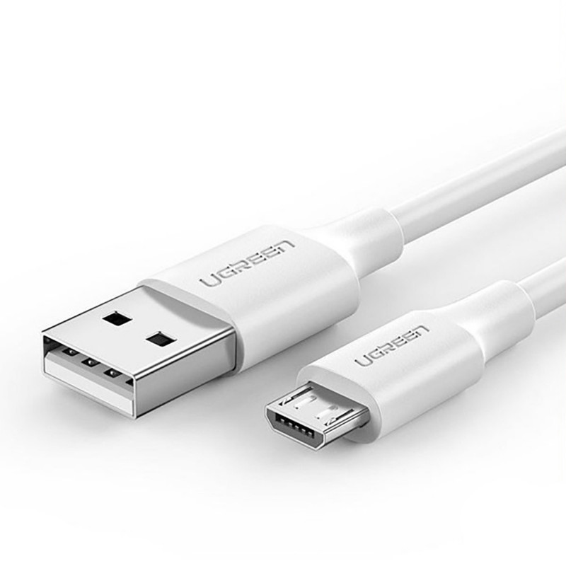 Cable Micro USB / USB Niquelado Blanco Ugreen
