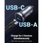 Cargador para Auto USB-C / USB Negro