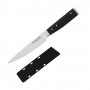 KitchenAid Cuchillo 11cm de Acero Inoxidable con Protector y Mango Negro Utility