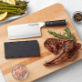 KitchenAid Cuchillo Carnicero 15cm de Acero Inoxidable con Protector y Mango Negro Cleaver