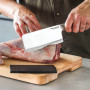 KitchenAid Cuchillo Carnicero 15cm de Acero Inoxidable con Protector y Mango Negro Cleaver