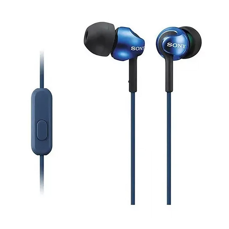 Sony Audífonos Alámbricos con Micrófono Azul