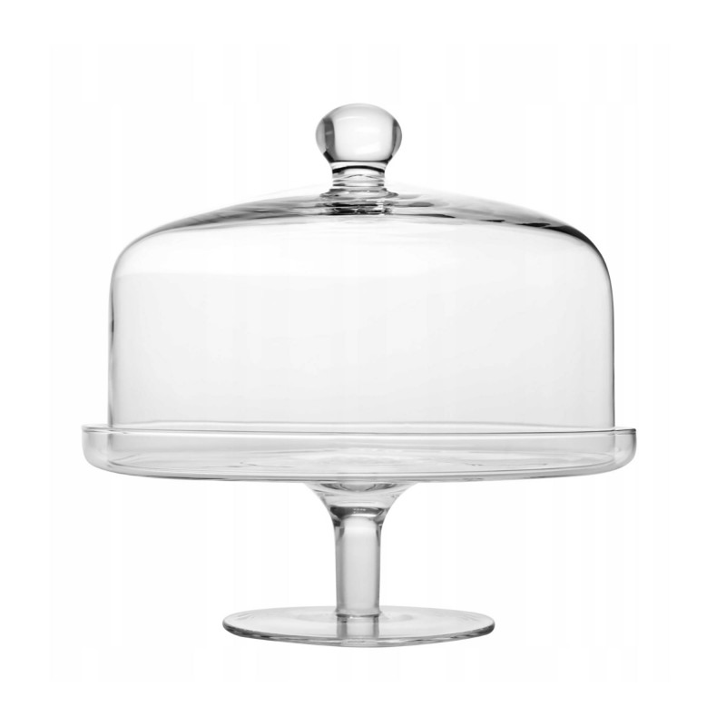 Portapastel con Base y Tapa de Vidrio Glamour Clear Krosno Glass