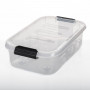 Caja Organizadora de Plástico con Tapa Clear / Negro Novo