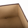 Caja Organizadora Rectangular Habano / Café 17x42x28cm de Poliéster y Cartón con Tapa Haus