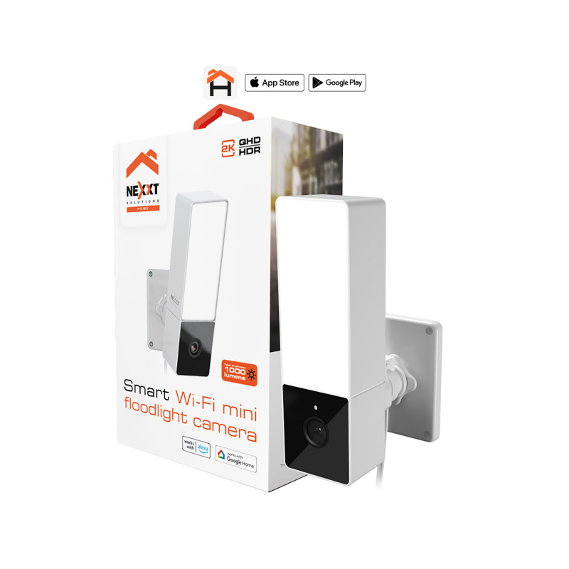 Nexxt Cámara Wi-Fi 2K Smart Home NHC-F410 para Exterior e Interior con Sensor de Movimiento y Luz LED