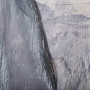 Cuadro Abstracto Azul 100x80cm de Lino con Marco de Madera