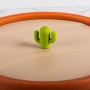 Tortillera Redonda Plástica con Tapa Cactus Joie