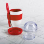 Vaso Plástico Surtido con Tapa y Tenedor Joie