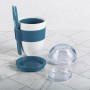 Vaso Plástico Surtido con Tapa y Tenedor Joie