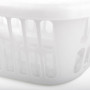 Canasta Grande Blanco / Gris de Plástico con Asas para Lavandería Novo