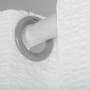 Cortina para Baño Corrugado Blanco de 100% Poliéster 188x180cm con Ganchos Dobles Maytex