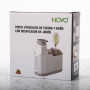 Dispensador Plástico Blanco / Gris para Jabón de Cocina con Portaesponja 3 Servicios Novo