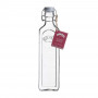 Botella 1L con Tapa Hermética Clip Clear / Gris de Vidrio Kilder