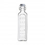 Botella 1L con Tapa Hermética Clip Clear / Gris de Vidrio Kilder
