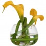 Arreglo floral Calla Lily con florero de vidrio Haus