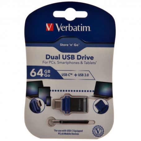 Flash Dual USB para PCs, smartphones y tablets Verbatim